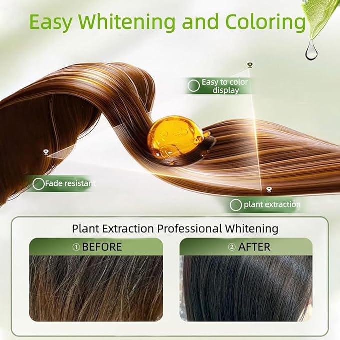 2026 New Haircolor for Gray Hair Coverage, Hair Dye for Women Dark Brown, Long-Lasting Botanical Essential Oil Hairdye, Nourishing Plant-Based Hairs Colo, Women and Men, Gray Coverage (Dark Brown)