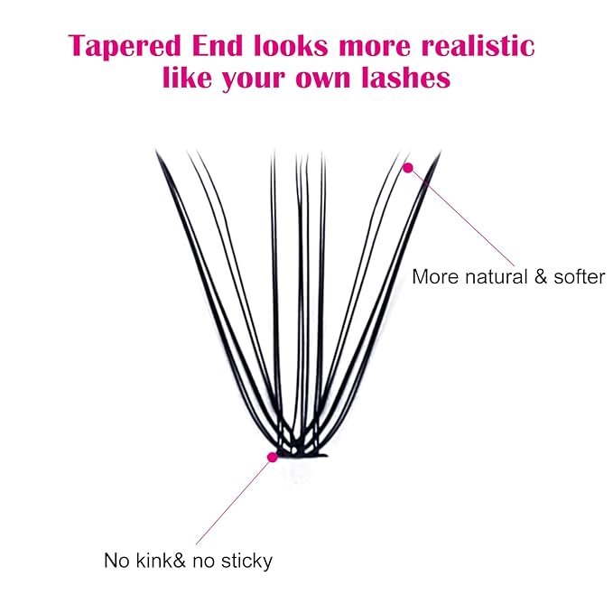 Lash Clusters Extensions 20D Individual Cluster Lashes Mixed Tray Black Mink DIY Eyelash Extensions and Under Eyelashes Professional Makeup (20D-0.07-D, 12mm)