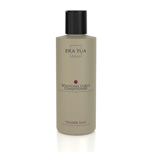 Tender Silk Bouncing Curls Conditioner | Dutch Made & Formulated | Care for Curly Hair | Curl Enhancing | Elegant Floral & Fruity Scent of Lychee, Peony, Magnolia & Rose Scent | 250 ml