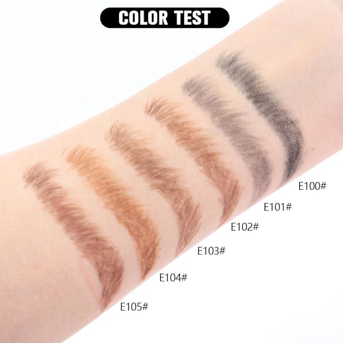 6Pcs Long Eyebrow Pencils Set, Dark Brown Natural Look, for Eyebrows & Eyeliner, Waterproof & Sweat-Proof Wooden Hard-Core Brow Pencil with Sharpener,Long Lasting Makeup Kit for Beginners 105#