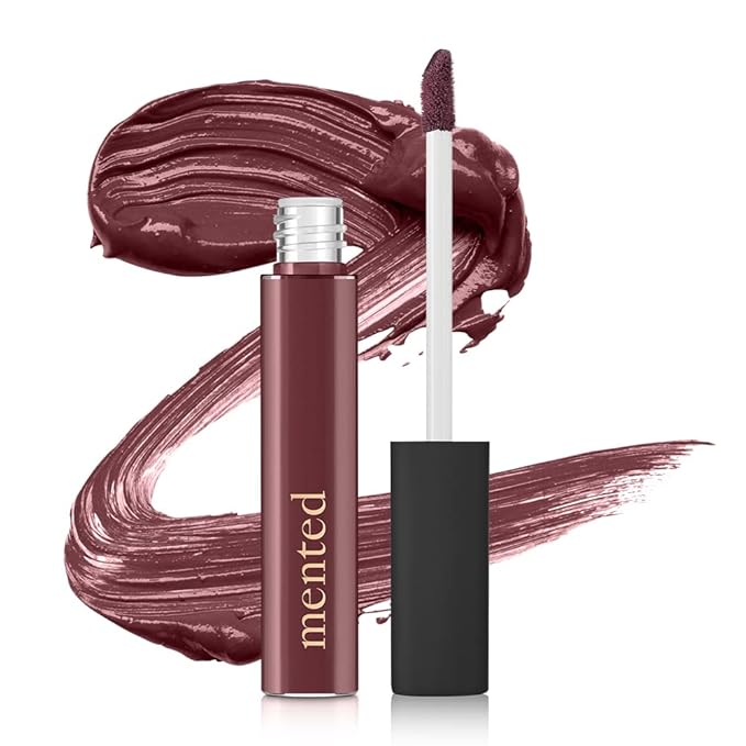 Mented Cosmetics Lip Gloss for Women Tinted Lip Balm Stain, Long Lasting Buildable Moisturizing Lipgloss Lipstick Topper, Made in USA, Cruelty Free Vegan Makeup, Berry Me