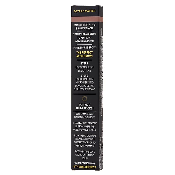 Arches & Halos Micro Defining Brow Pencil - For a Fuller and More Defined Brow, Long-Lasting, Smudge Proof - Vegan and Cruelty Free Makeup - Sunny Blonde, 0.003 oz