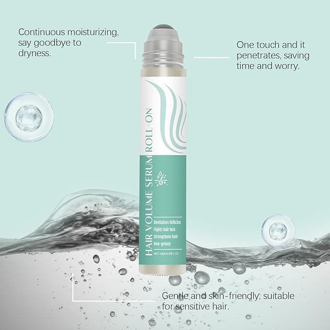 Hair Growth Serum Roll-On | Blend with 3% Rosemary, 3% Redensyl, 2% AnaGain, Biotin & Niacinamide | Leave-In, Fast Absorbing | For Thinning Hair & All Hair Types (Pack of 2, 0.85 Fl Oz Each)