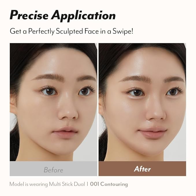 I'M MEME I'm Multi Stick Dual | Two Shade Shading and Highlighting Matte Finish | Suitable for Beginners Portable Size | 002 Cool Contouring