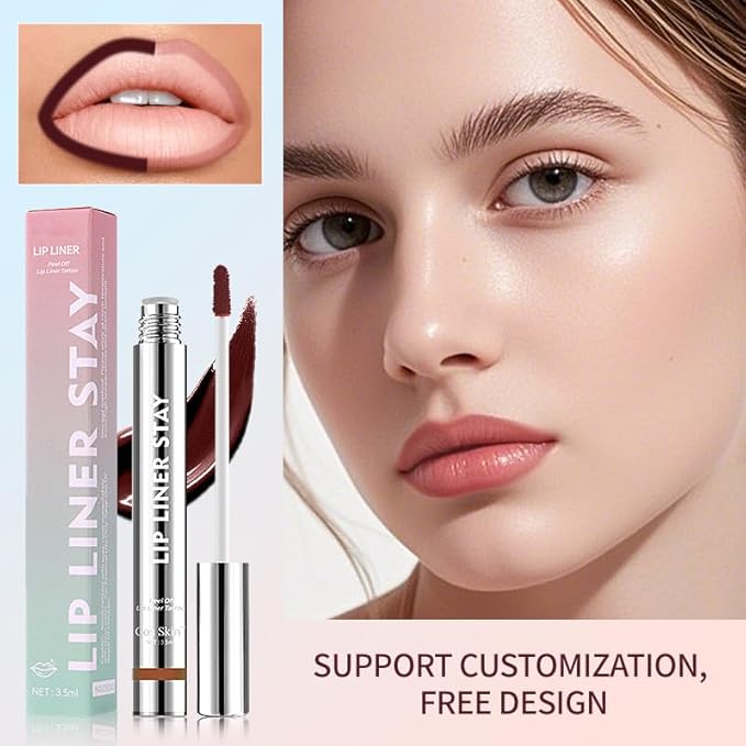 Peel Off Lip Liner & Tint – Mauve Nude Long Lasting Waterproof Velvet Matte Lip Stain, Smudge-Proof Transfer-Resistant Lip Glaze, 02 MUAH-ve 3.5ml (Deep Plum)