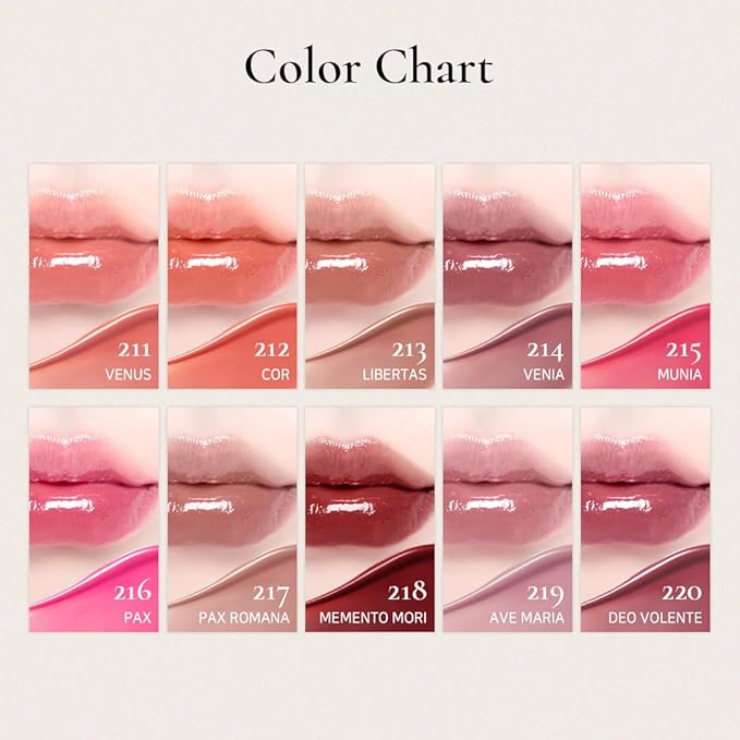 DINTO Blur-Glowy Lip Tint - Glossy Finish, Hydrating, Long Lasting, Lightweight Texture, Non-Sticky, Vegan & Cruelty-Free, K beauty (207 Fidentia, 0.11 fl.oz)