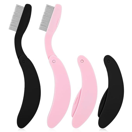 2 Pcs Eyelash Comb Eye lash Separator Tool Eyelash Comb Separator Folding Eyelash Comb Separator Lash Comb for Eyelash Makeup Tool for Define Lash