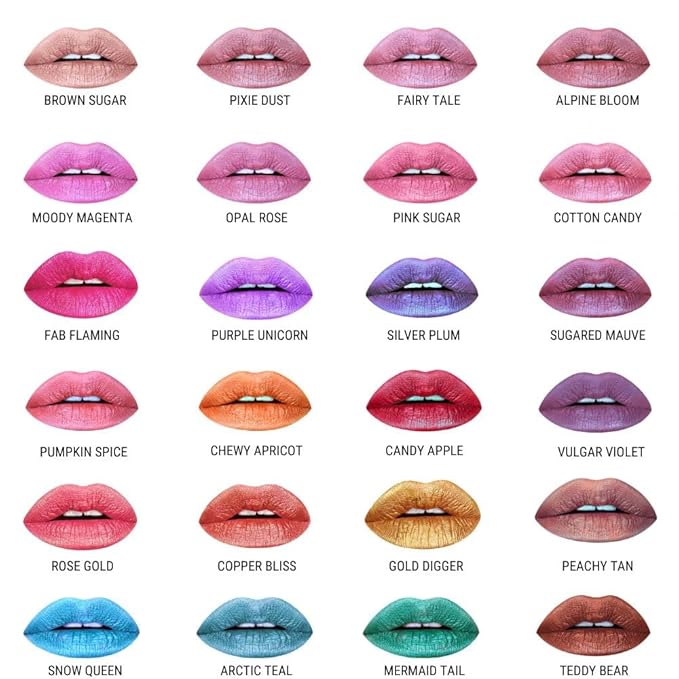 Aromi Metallic Liquid Lipstick | Chestnut Rose Lip Color with Shimmery Finish, Long-lasting + Long Wear, Smudge Proof, Waterproof, Vegan, Cruelty-free (Burgundy Quartz)
