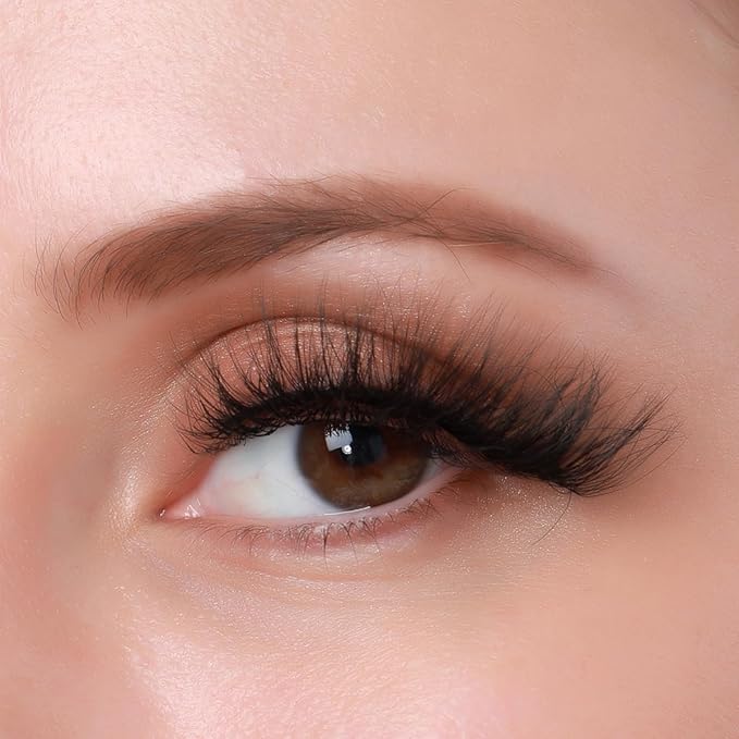 False Eyelashes Russian Strip Lashes Fluffy Fake Eyelashes Extension D Curl Wispy Handmade Soft Reusable 14 Pairs Lashes Pack