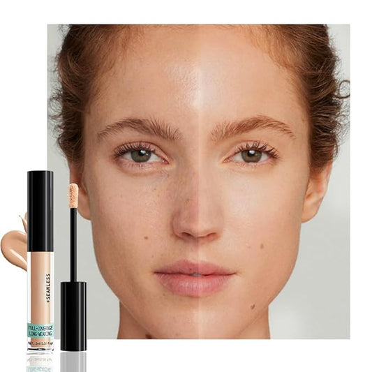 Liquid Concealer Makeup, Natural Coverage for Older Women, Under Eye Brightener Full Coverage Concealer for Dark Circles, Lightweight, Covers Oil-Free, Vegan & Cruelty-Free, A03 Light Medium