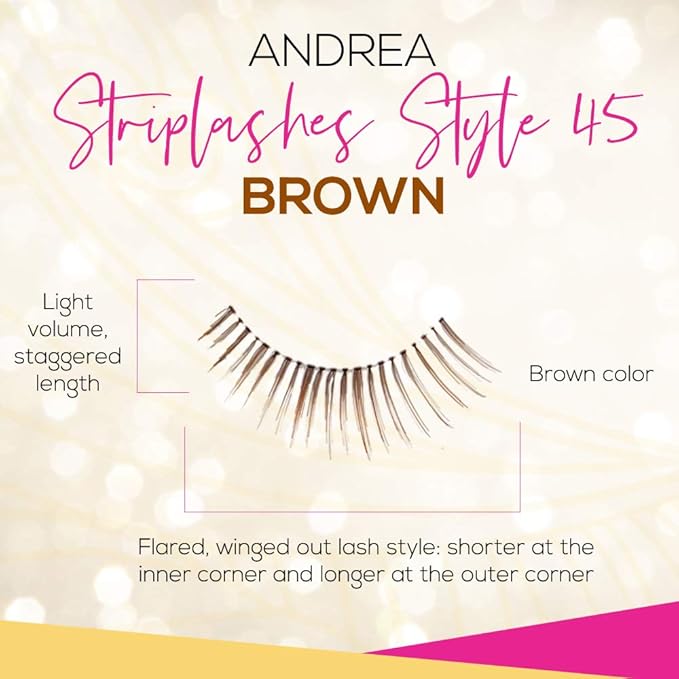 Andrea False Lashes Style 45 - Brown 4 pairs