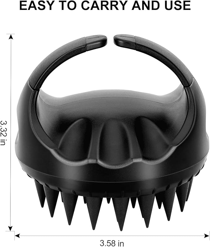 SetSail Hair Scalp Massager Shampoo Brush, Soft Silicone Hair Scalp Scrubber with Ergonomic Handle Dry and Wet Use Hair Scalp Brush for Hair Growth, Dandruff Removal, Blood Circulation for Women Men