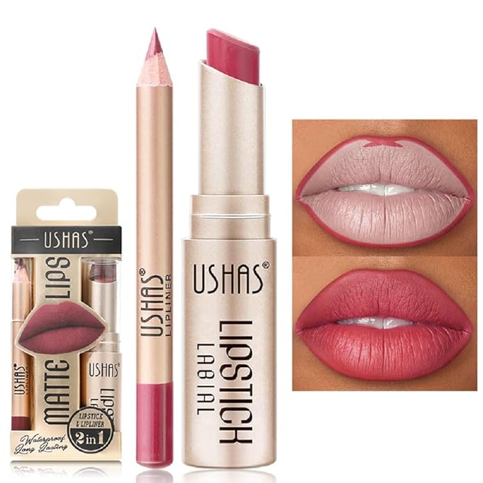 Generic Lip Liner with Non-stick Cup, Long-lasting Waterproof Matte Lipstick Set, 12 Colors (6, 30g)
