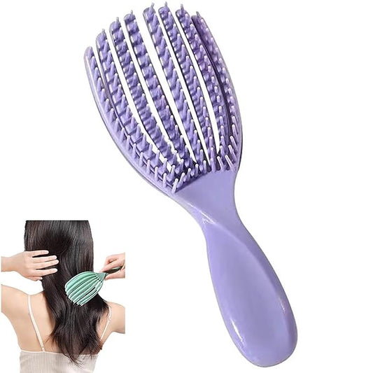 Unisex Soft And Elastic Scalp Massage Comb Massager, Shampoo And Itching Comb Does Not Hurt The Scalp And Hair, Can Also Be Used For Curly Hair Care (Purple, Small)