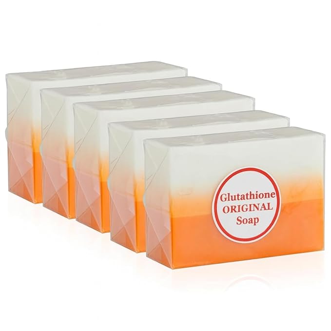 Glutathione Soap Bars – Holidays Deep Cleansing & Hydrating Soap for Smooth, Refreshed Skin – Gentle Exfoliating Formula for Face & Body – 5 x 150g Bars