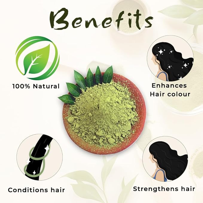 BSY Organic Henna Powder 100g | 100% Natural Lawsonia Inermis Hair Color | Chemical-Free Herbal Mehndi for Soft, Smooth & Shiny Hair | Safe Plant-Based Dye for Men & Women