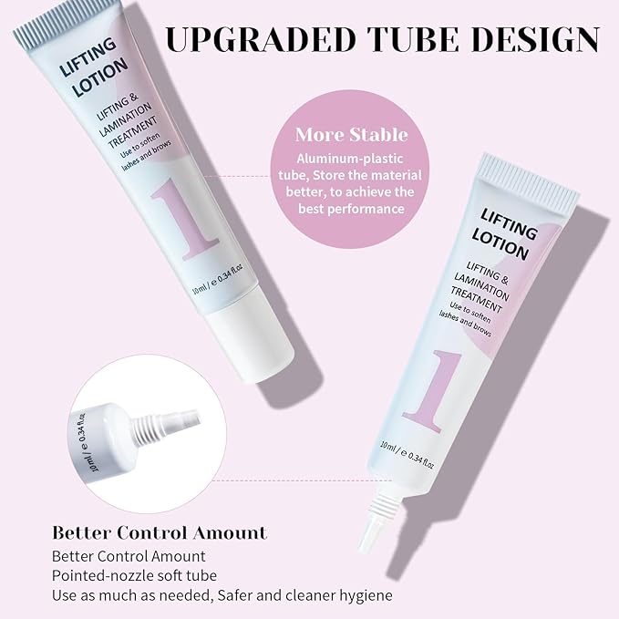 Lash Lifting Lotion Lomansa Korean Eyelash Perm Lotion Tube Design Eyebrow Lamination Eyelash Lift Lash Perm - 10ml
