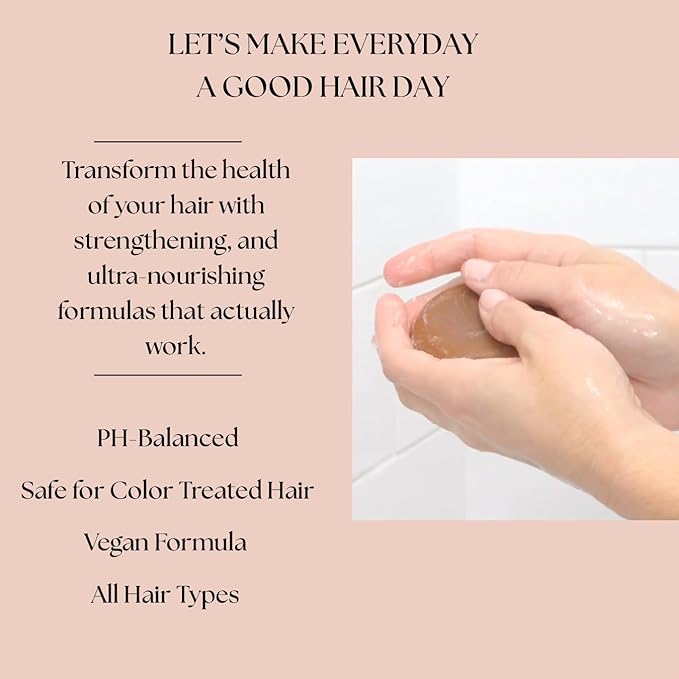 Coconut & Argan Oil Conditioner Bar, Deep Moisturizing for Dry Damaged Hair. Hydrating & Nourishing Solid Conditioner for Curly, Coily & Color Treated Hair, Vegan & Sulfate free, USA Made. 2.3 oz.