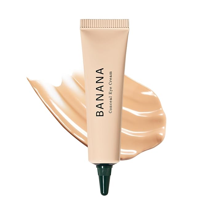 shaishaishai BANANA Conceal Cream, Hydrating Under Eye Cream & Dark Circle Corrector, Revitalizing Firming with Collagen & Vitamin C, Korean Skincare, 0.52 oz