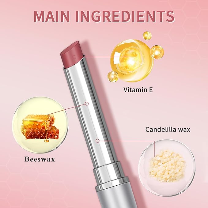 Honey Lipstick Tinted Lip balm, Hydrating Nourishing Sheer Formula Lipstick, Natural Glossy Finish (1 PC PINK)