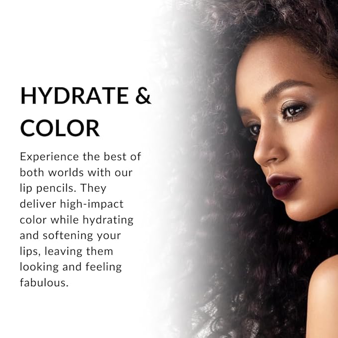 Flori Roberts Luxury Lip Pencil, Retractable Lip Liner and Filler, Vibrant Lip Makeup for Women of Color or Deeper Skin Tones