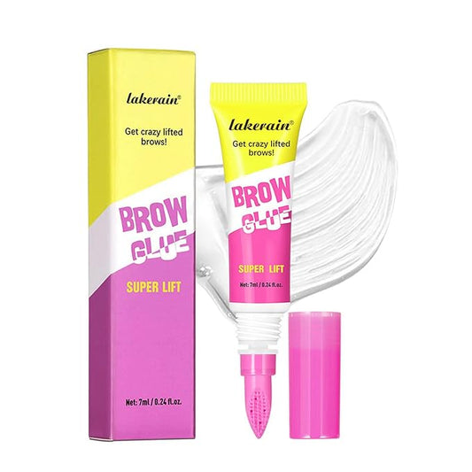 Clear Eyebrow Gel, Brow Lamination Gel for Instant Lift and Long-Lasting Hold & Built-In Styling Comb, for Fluffy Defined Brows