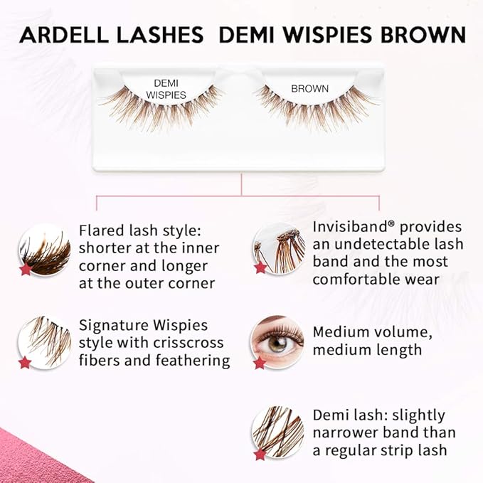Ardell False Eyelashes Demi Wispies Brown (4 Pack)