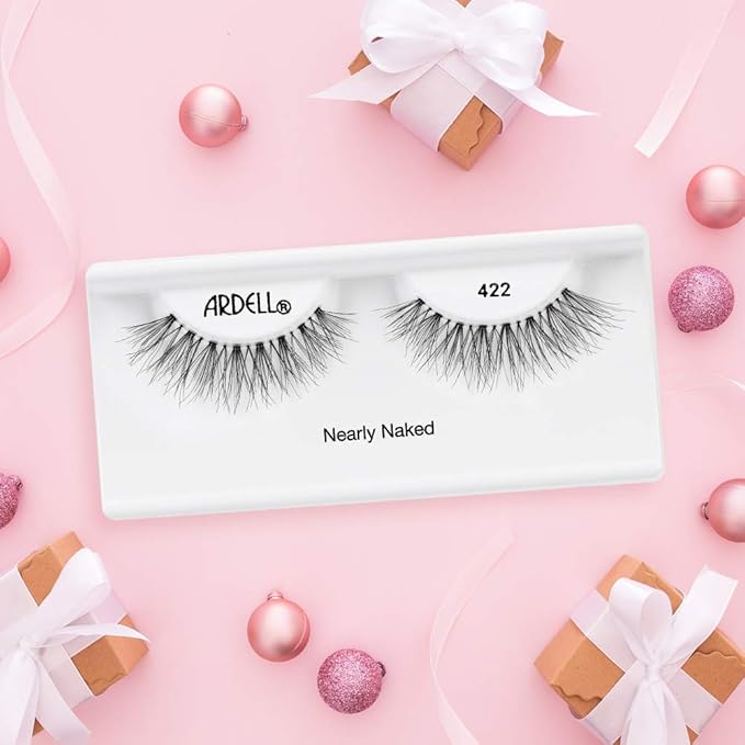 Ardell Naked Natural Lashes 422 - Natural Look False Eyelashes with Invisiband, Soft Volume Wispy Lashes Strip for Everyday Wear, 4 Pairs