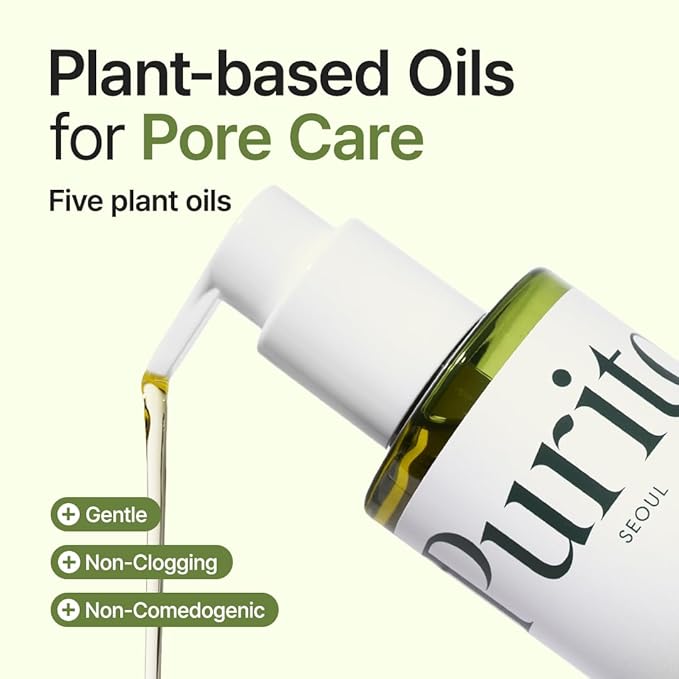 PURITO From Green Cleansing Oil Refill, Fragrance-Free Makeup Remover for Face & Eyes, Gentle Vegan Oil Cleanser for Sunscreen & Waterproof Makeup, Cruelty-Free Korean Skin Care