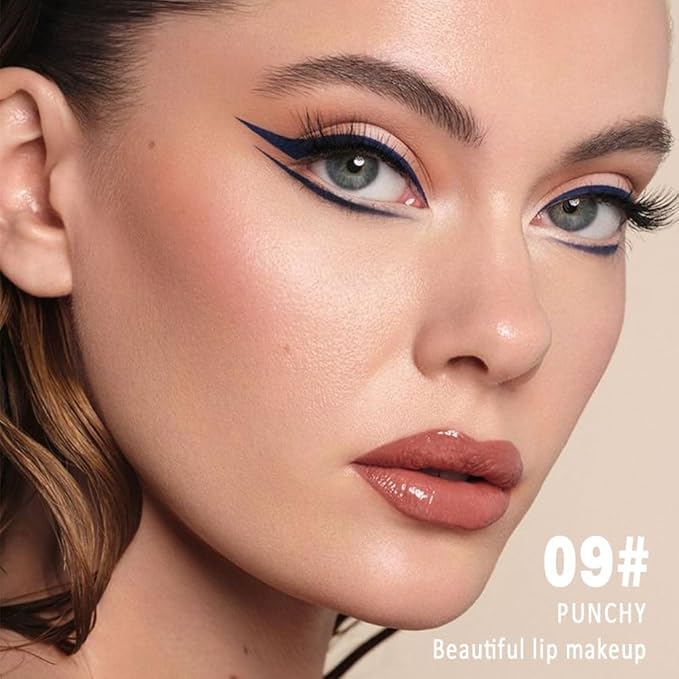 Kaely Longwear Shine Lipstick for Women, Highly Pigmented Liquid Lip Color Makeup, Non-Transfer Lip Gloss Stain Waterproof Smudge Proof 24 Hour, Glossy Finish, Vegan & Cruelty-free, 09 PUNCHY