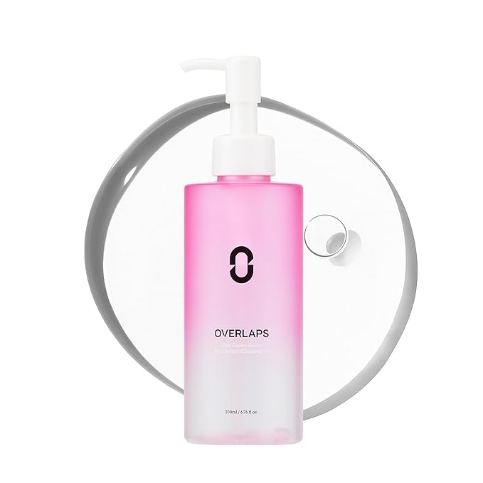 OVERLAPS Pink Desert Ectoin Pore Sweep Cleansing Oil | Gentle Oil Cleanser for Face, Makeup Blackhead Remover, Deep Cleansing, Korean Skin Care for Sensitive Skin, 6.76 fl.oz.