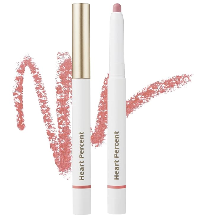 Heart Percent Dote On Mood Lip Liner Pencil, Long-Lasting Creamy Lip Crayon Smooth Lipliner Retractable Lipstick Overlip Line Color 0.8g, #07. Dry Rose