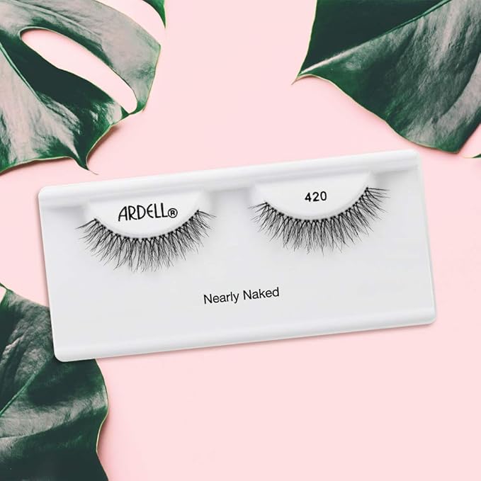 Ardell Naked Lashes Natural 420 – Lightweight Natural Look False Eyelashes, Seamless Blend Strip Lashes with Invisiband, 4 Pairs