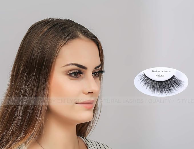 Natural Eyelashes 3D Faux-Mink Lashes Multipack 5Pairs, Natural