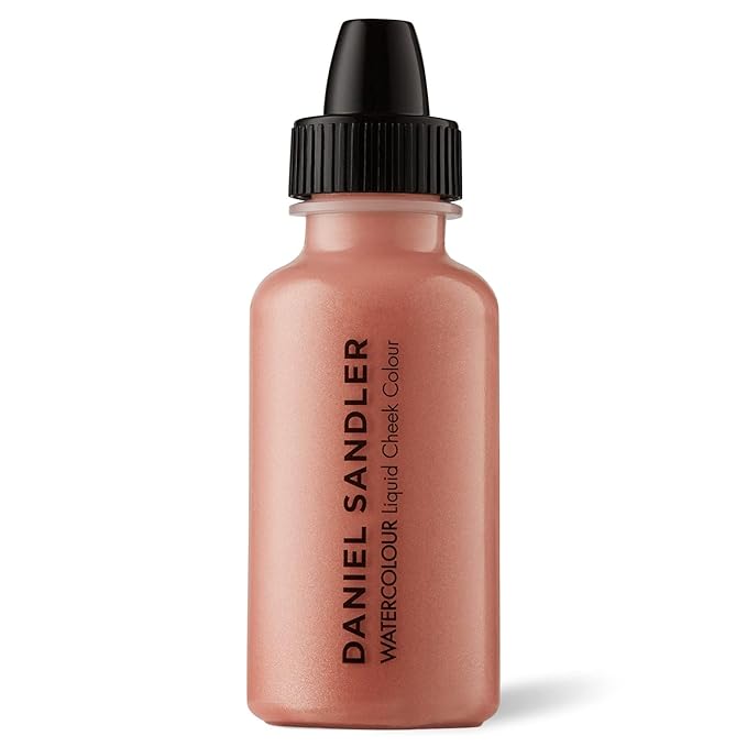 Daniel Sandler WATERCOLOUR LIQUID ILLUMINATOR 'ROSE GLOW' 15ml – Liquid Shimmer Makeup, Highlighter – Oil-Free, Lightweight, Buildable & Long-Lasting for Cheeks, Lips