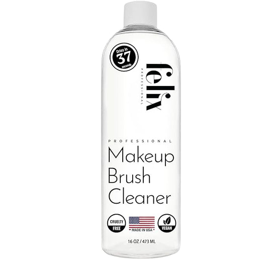 Makeup Brush Cleaner - Deep clean Rinse Free Quick Dry - Ideal for Cleaning and Odorizing Natural and Synthetic Make-up Brushes (16 fl oz)