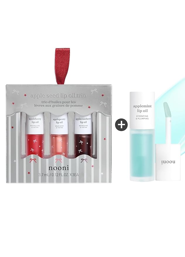 NOONI Korean Lip Oil Gift Set + Applemint Lip Oil