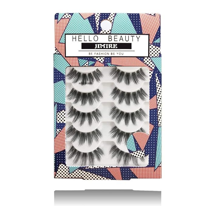 JIMIRE HELLO BEAUTY Multipack High Drama 615 Eyelashes Manga Anime Lashes 5 Pairs Pack