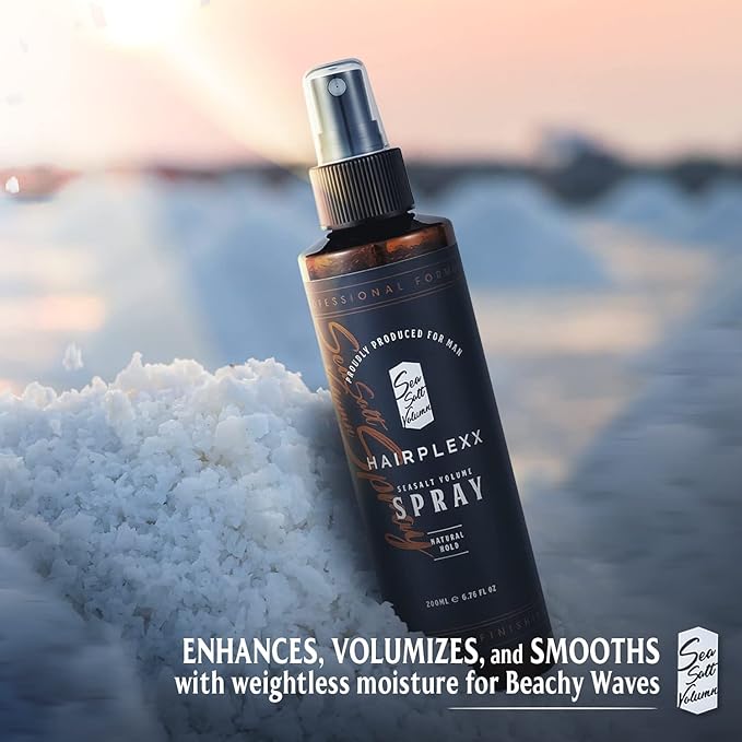 Hairplexx Sea Salt Volume Hair Spray for both Men and Women, Natural Thick and Volumizing Hair Look with Matte Finish and Natural Hold, Paraben Free (6.76 Fl Oz (Pack of 1), Ocean Fresh)