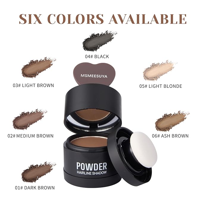 Hairline Powder Instantly, Fill In Fine or Root Touch up powder,Thinning Hair Instantly Thicker Touch Up for Windproof&Sweatproof, Darkroot touch up for Men & Women (LIGHT BLONDE丨0.14Ounce)