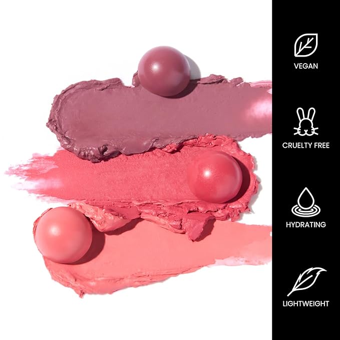 OFIR Cheek Tones Vitamin C Blush Stick | Buildable, Hydrating, Lightweight, Vegan Cream Blush Stick | Non-Transfer, Radiant Finish, Skin-Loving Formula | Pink Apple - Soft Coral Pink | 0.21 oz