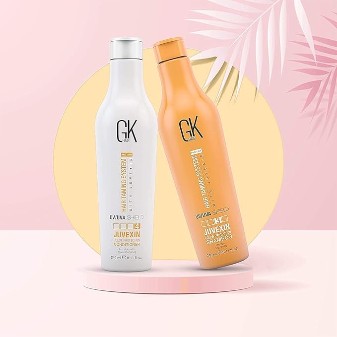 GK Hair Shield Shampoo and Conditioner – UV/UVA Protection for Color-Treated Hair – Hydrates, Prevents Fading and Split Ends – Anti-Frizz Formula for Softer, Stronger Hair