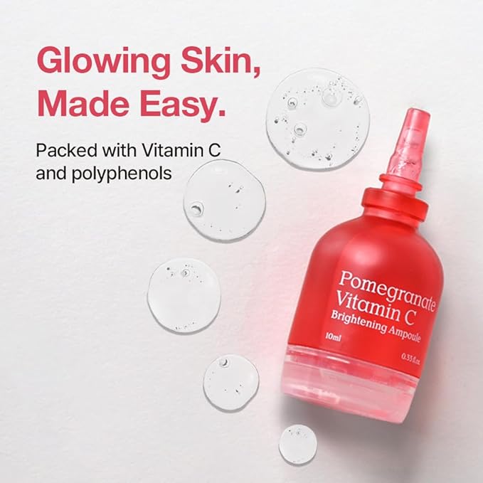 Vitamin C Brigntening Serum (10ml / 0.33 Fl oz) 1ea | Dark Spot Care, Radiant Glow, Glass Skin, Multi-Vitamin Complex, Pomegranate Water, For Sensitive Skin, NDP