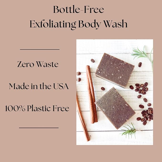 Aspen Kay Naturals Coffee & Oatmeal Exfoliating Soap, Natural and Organic Coffee Scrub. With Organic Shea Butter & Pure Essential Oils. A Wonderful Oatmeal Soap, For Men & Women. 4.5 oz Bar.