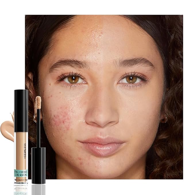 Liquid Concealer Makeup, Natural Coverage for Older Women, Under Eye Brightener Full Coverage Concealer for Dark Circles, Lightweight, Covers Oil-Free, Vegan & Cruelty-Free, 07 Tan Begie