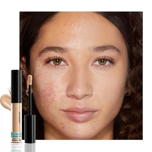 Liquid Concealer Makeup, Natural Coverage for Older Women, Under Eye Brightener Full Coverage Concealer for Dark Circles, Lightweight, Covers Oil-Free, Vegan & Cruelty-Free, 07 Tan Begie