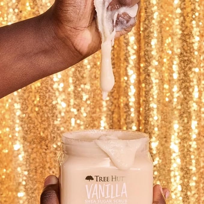 Tree Hut Vanilla Shea Sugar Exfoliating & Hydrating Body Scrub, 18 oz