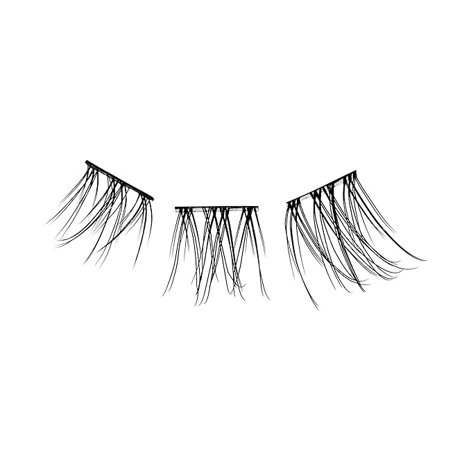 FALSCARA Ultra Natural False Eyelashes, Lash Extension Kit, Light & Airy Ultra Natural Volume Lash Clusters, 8mm-10mm-14mm, Clear Bond & Seal, Precision Applicator & 36 Lash Clusters