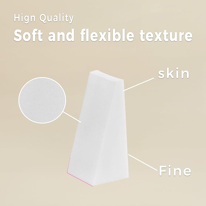 48 Pack New Makeup Wedges Sponges,Triangle Cosmetic Sponges For Foundation, Blending and Smoothing, Makeup Blenders for Powder and Liquid Makeup, Latex Free Foam Sponge