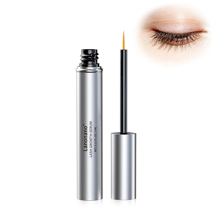 Lash Serum, Eyelash Growth Serum for Longer & Thicker Lashes, Eyelash Rapid Growth, Vegan & Cruelty-Free, 0.1 Fl Oz (3ml)
